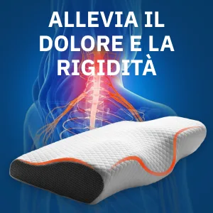 Cuscino Ortopedico in Memory Foam Sagomato per i Dolori Cervicali