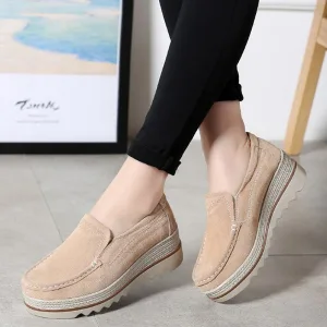 Scarpe Ortopediche da Donna in Pelle Scamosciata per Piedi Larghi