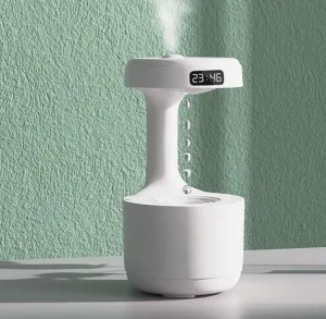 Umidificatore Anti-Gravity con Orologio ad Acqua