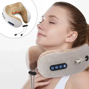 cuscino per massaggio cervicale, cuscino per massaggio da viaggio, massaggiatore cervicale in memory foam, massaggiatore cervicale a forma di U