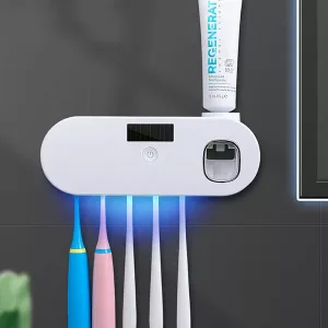 Igienizzatore per Spazzolini da Denti UV Sanitizing Holder con Spremi-Dentifricio