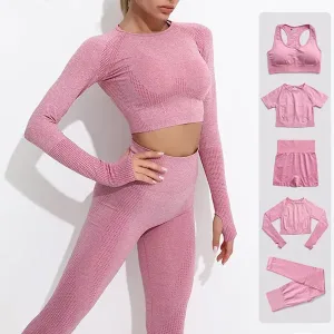 set da allenamento donna, set da palestra donna, leggings donna, crop top donna, abbigliamento yoga, abbigliamento sportivo donna
