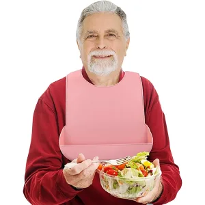 bavaglino per adulti, bavaglino in silicone, bavaglino impermeabile, bavaglino per anziani, bavaglino lavabile per adulti