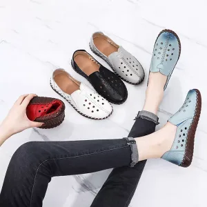 sandali estivi larghi, sandali in pelle, scarpe larghe, mocassini larghi, scarpe da donna in vera pelle, scarpe da donna in pelle slip on