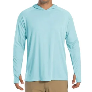 camicia a maniche lunghe, camicia con protezione solare, camicia con protezione uv, camicia con cappuccio, camicia ad asciugatura rapida