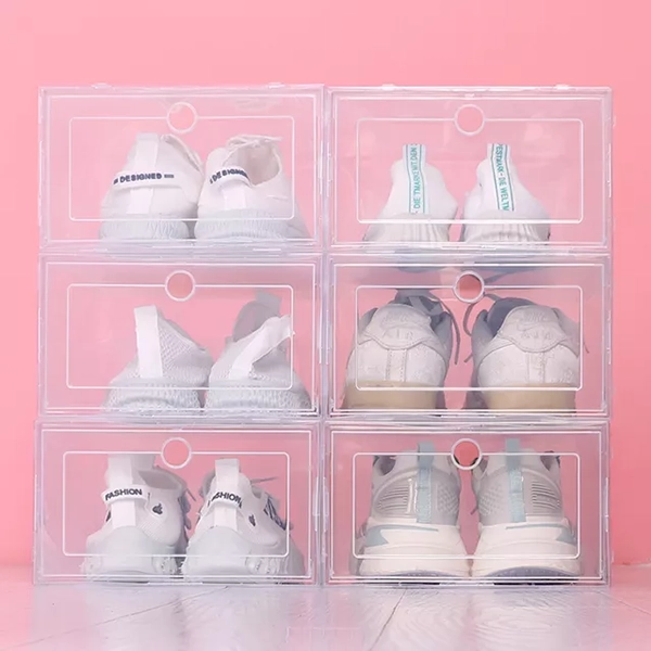 organizzatore di scarpe, scatole di scarpe trasparenti, scatole di scarpe in plastica, scatola di scarpe impilabile, custodia di scarpe in plastica