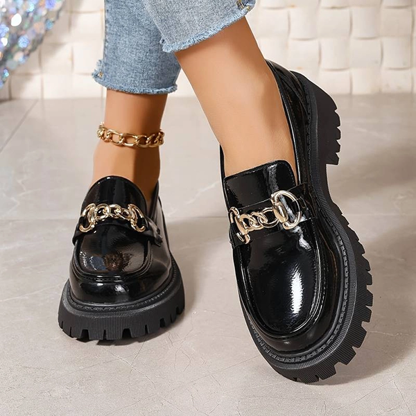 mocassini da donna, scarpe con zeppa, mocassini con zeppa, mocassini slip on, scarpe con punta tonda, mocassini con punta tonda