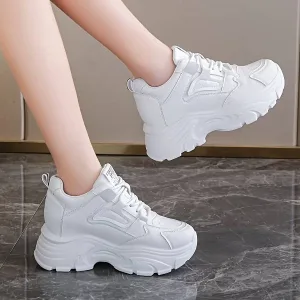 scarpe da ginnastica da donna, scarpe da ginnastica con plateau, scarpe da ginnastica stringate