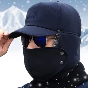 Cappello da Baseball Invernale con Copertura Facciale