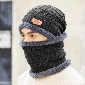 Set Cappello e Sciarpa Invernale Caldo da Uomo