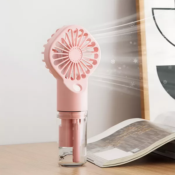 cooling fan, misting fan, portable cooling fan, water spray fan