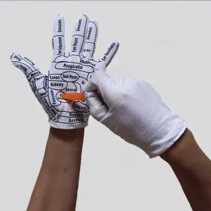 massage gloves, reflexology gloves, hand acupressure, acupressure gloves