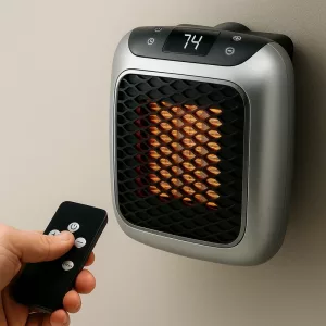 Riscaldatore elettrico portatile a spina per ambienti con telecomando