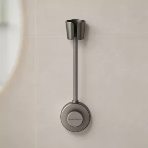 Supporto da bagno con ventosa per asciugacapelli