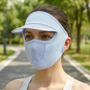 Maschera viso traspirante con visiera e protezione UV