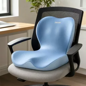 Cuscino ergonomico in memory foam per sollievo dalla pressione al coccige con supporto lombare