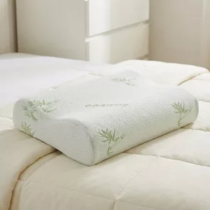 Delizioso cuscino ergonomico sagomato in memory foam a ritorno con fodera in bambù