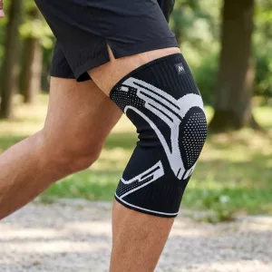 Ginocchiera compressiva traspirante antiscivolo per lo sport