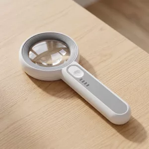 Lente d'ingrandimento portatile compatta ricaricabile con LED per anziani