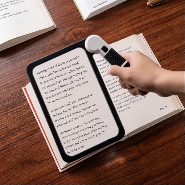 large magnifying glass with led, rectangle magnifying glass, rectangle magnifying glass, large magnifier with light