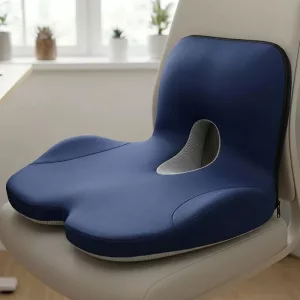 Cuscino per seduta sagomato in memory foam per alleviare la pressione con supporto lombare