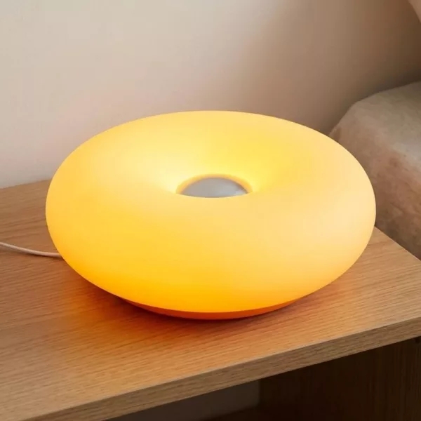 donut night light, bedside lamp, night light, touch lamp, nightstand lamp, small table lamp