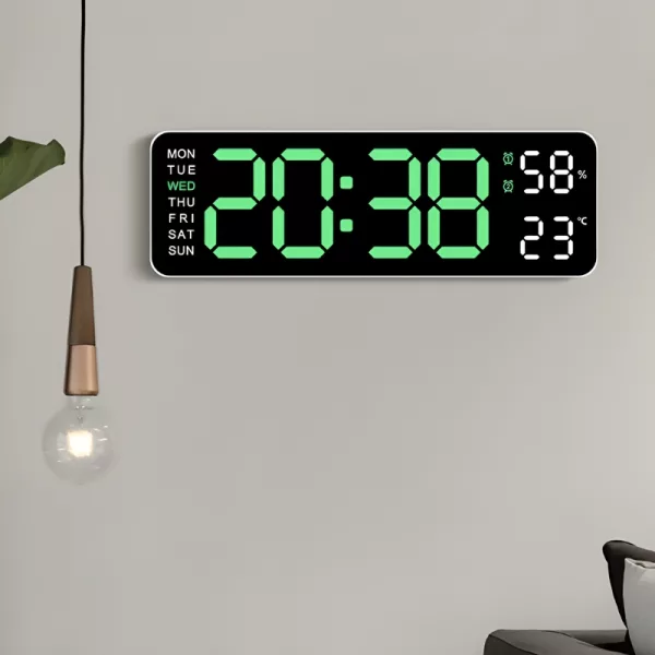 wall clock, digital wall clock, led wall clock, smart wall clock