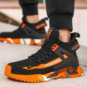Scarpe antinfortunistiche traspiranti antiperforazione, antiscivolo, alte da lavoro
