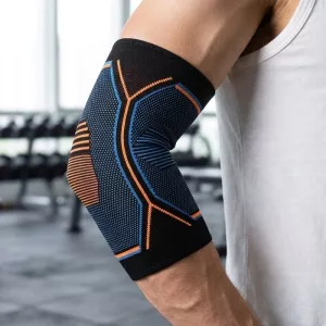 Gomitiera elastica a compressione per supporto del braccio