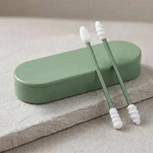 2 bastoncini in silicone riutilizzabili con custodia