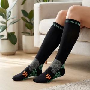 Calze a compressione traspiranti al ginocchio