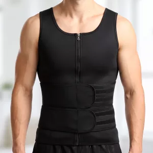 Canotta sauna modellante a compressione per controllo addominale e modellamento vita