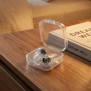 Tappi per le orecchie ad alta fedeltà in morbido silicone, auricolari antirumore per dormire con custodia