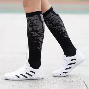 Calze a compressione al ginocchio in nylon traspirante per lo sport
