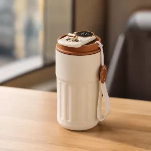 Tazza da caffè in acciaio inossidabile bottiglia termica isolata Thermoflask con display della temperatura