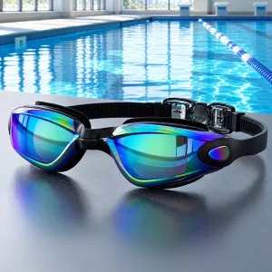Occhialini da nuoto in silicone antiappannamento in policarbonato con protezione UV